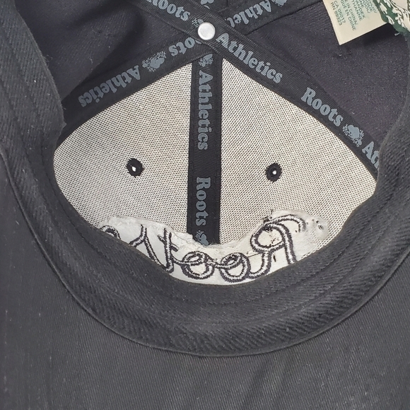 ROOTS CANADA BLACK BASEBALL HAT CAP WOOL BLEND FITTED MEN SMALL MEDIUM - Picture 10 of 13